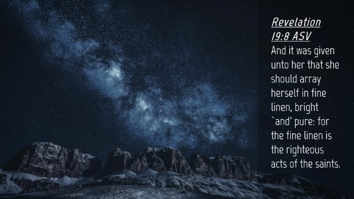 Picture 04 - Revelation 19:8 ASV Desktop Wallpaper - And it was given unto her that she should array - Desktop Bible Verse Wallpaper