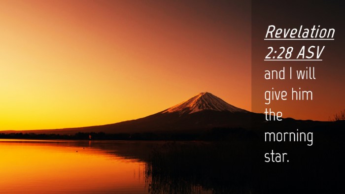 Picture 04 - Revelation 2:28 ASV Desktop Wallpaper - and I will give him the morning - Desktop Bible Verse Wallpaper