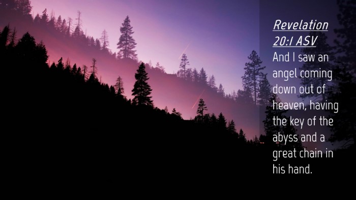 Picture 04 - Revelation 20:1 ASV Desktop Wallpaper - And I saw an angel coming down out of heaven, - Desktop Bible Verse Wallpaper