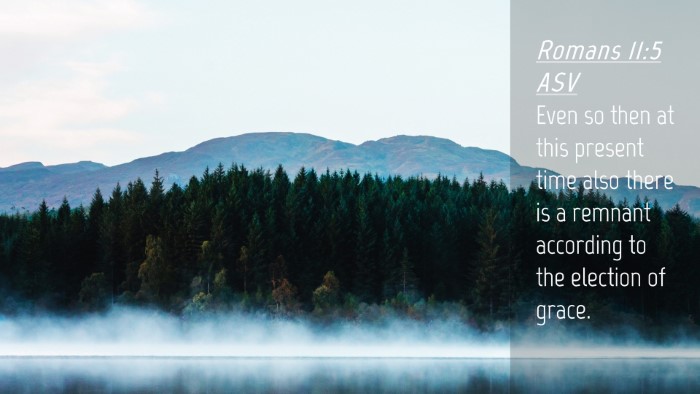 Picture 04 - Romans 11:5 ASV Desktop Wallpaper - Even so then at this present time also there is a - Desktop Bible Verse Wallpaper