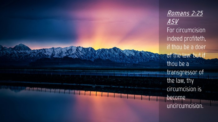 Picture 04 - Romans 2:25 ASV Desktop Wallpaper - For circumcision indeed profiteth, if thou be a - Desktop Bible Verse Wallpaper