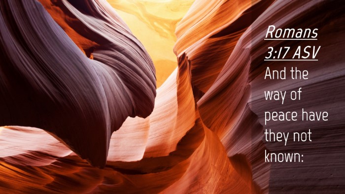 Picture 04 - Romans 3:17 ASV Desktop Wallpaper - And the way of peace have they not - Desktop Bible Verse Wallpaper