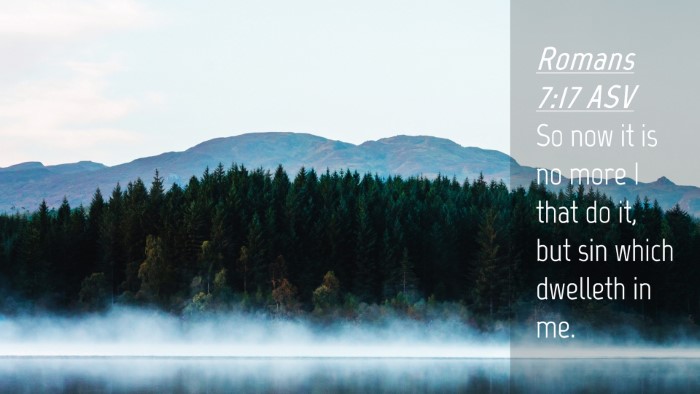Picture 04 - Romans 7:17 ASV Desktop Wallpaper - So now it is no more I that do it, but sin which - Desktop Bible Verse Wallpaper