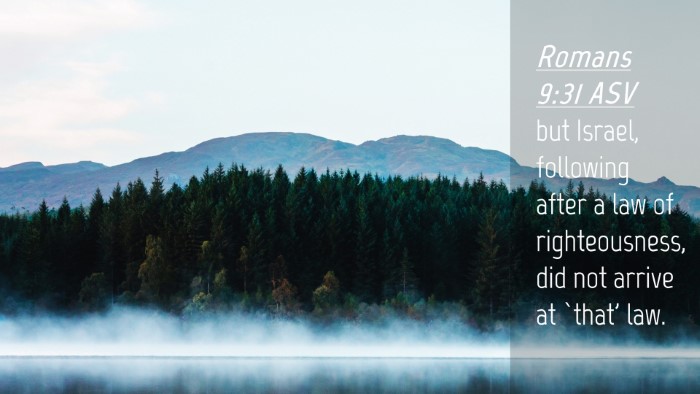 Picture 04 - Romans 9:31 ASV Desktop Wallpaper - but Israel, following after a law of - Desktop Bible Verse Wallpaper