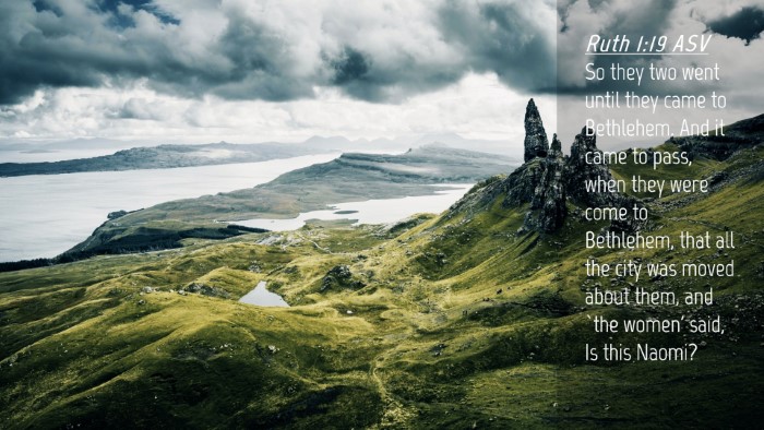 Picture 04 - Ruth 1:19 ASV Desktop Wallpaper - So they two went until they came to Bethlehem. - Desktop Bible Verse Wallpaper