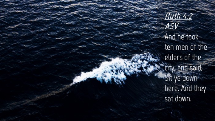 Picture 04 - Ruth 4:2 ASV Desktop Wallpaper - And he took ten men of the elders of the city, - Desktop Bible Verse Wallpaper
