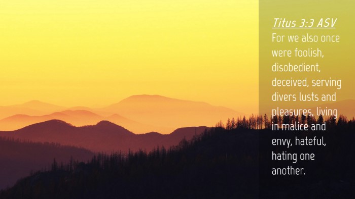 Picture 04 - Titus 3:3 ASV Desktop Wallpaper - For we also once were foolish, disobedient, - Desktop Bible Verse Wallpaper