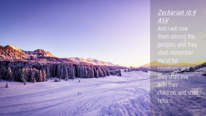 Picture 04 - Zechariah 10:9 ASV Desktop Wallpaper - And I will sow them among the peoples; and they - Desktop Bible Verse Wallpaper
