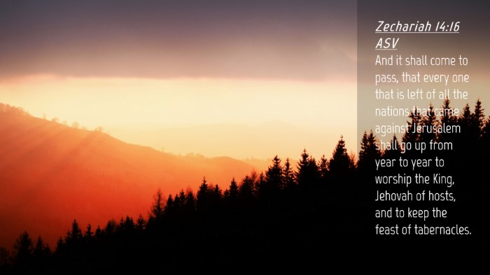 Picture 04 - Zechariah 14:16 ASV Desktop Wallpaper - And it shall come to pass, that every one that is - Desktop Bible Verse Wallpaper