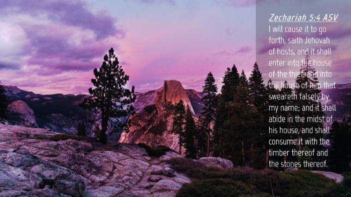 Picture 04 - Zechariah 5:4 ASV Desktop Wallpaper - I will cause it to go forth, saith Jehovah of - Desktop Bible Verse Wallpaper