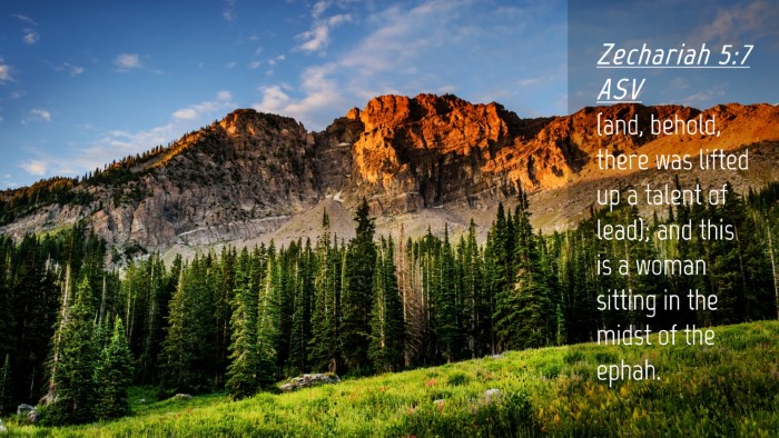 Picture 04 - Zechariah 5:7 ASV Desktop Wallpaper - (and, behold, there was lifted up a talent of - Desktop Bible Verse Wallpaper