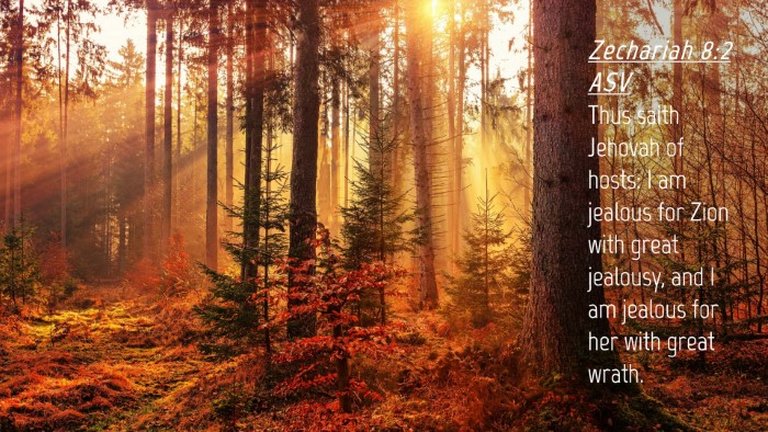 Picture 04 - Zechariah 8:2 ASV Desktop Wallpaper - Thus saith Jehovah of hosts: I am jealous for - Desktop Bible Verse Wallpaper