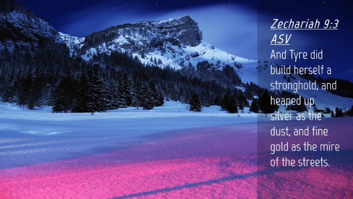 Picture 04 - Zechariah 9:3 ASV Desktop Wallpaper - And Tyre did build herself a stronghold, and - Desktop Bible Verse Wallpaper