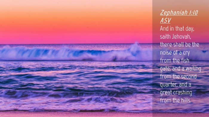 Picture 04 - Zephaniah 1:10 ASV Desktop Wallpaper - And in that day, saith Jehovah, there shall be - Desktop Bible Verse Wallpaper