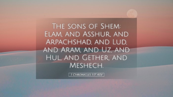 Picture 05 - 1 Chronicles 1:17 ASV Desktop Wallpaper - The sons of Shem: Elam, and Asshur, and - Desktop Bible Verse Wallpaper
