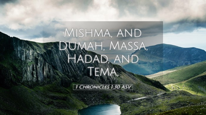 Picture 05 - 1 Chronicles 1:30 ASV Desktop Wallpaper - Mishma, and Dumah, Massa, Hadad, and - Desktop Bible Verse Wallpaper