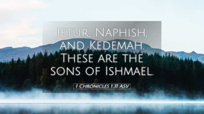 Picture 05 - 1 Chronicles 1:31 ASV Desktop Wallpaper - Jetur, Naphish, and Kedemah. These are the sons - Desktop Bible Verse Wallpaper