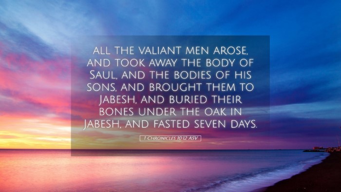 Picture 05 - 1 Chronicles 10:12 ASV Desktop Wallpaper - all the valiant men arose, and took away the body - Desktop Bible Verse Wallpaper