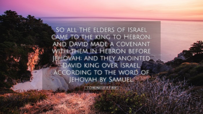 Picture 05 - 1 Chronicles 11:3 ASV Desktop Wallpaper - So all the elders of Israel came to the king to - Desktop Bible Verse Wallpaper