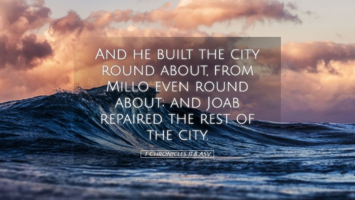 Picture 05 - 1 Chronicles 11:8 ASV Desktop Wallpaper - And he built the city round about, from Millo - Desktop Bible Verse Wallpaper