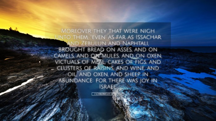 Picture 05 - 1 Chronicles 12:40 ASV Desktop Wallpaper - Moreover they that were nigh unto them, `even' as - Desktop Bible Verse Wallpaper
