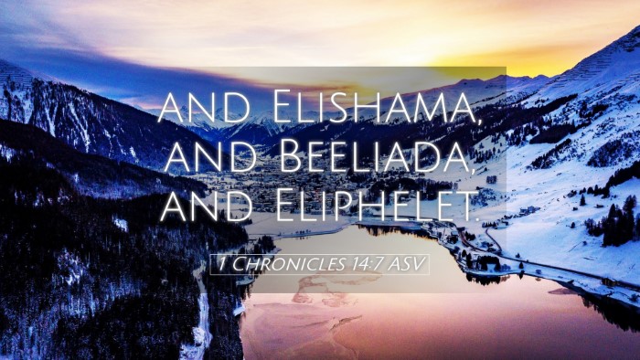 Picture 05 - 1 Chronicles 14:7 ASV Desktop Wallpaper - and Elishama, and Beeliada, and - Desktop Bible Verse Wallpaper