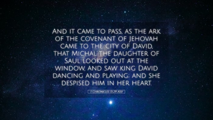 Picture 05 - 1 Chronicles 15:29 ASV Desktop Wallpaper - And it came to pass, as the ark of the covenant - Desktop Bible Verse Wallpaper