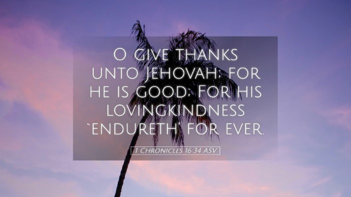Picture 05 - 1 Chronicles 16:34 ASV Desktop Wallpaper - O give thanks unto Jehovah; for he is good; For - Desktop Bible Verse Wallpaper
