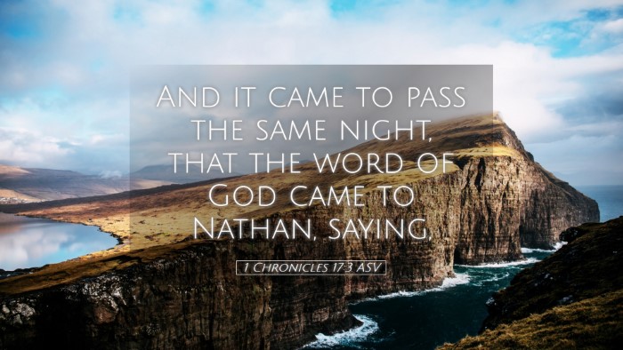 Picture 05 - 1 Chronicles 17:3 ASV Desktop Wallpaper - And it came to pass the same night, that the word - Desktop Bible Verse Wallpaper
