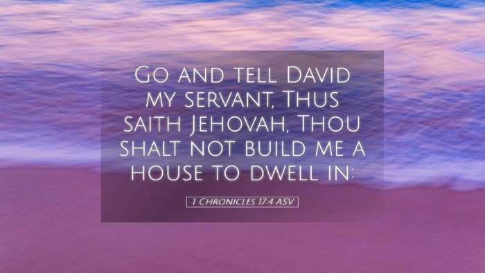 Picture 05 - 1 Chronicles 17:4 ASV Desktop Wallpaper - Go and tell David my servant, Thus saith Jehovah, - Desktop Bible Verse Wallpaper