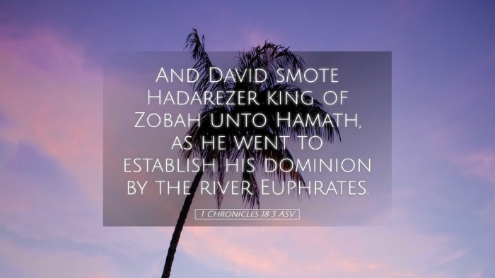 Picture 05 - 1 Chronicles 18:3 ASV Desktop Wallpaper - And David smote Hadarezer king of Zobah unto - Desktop Bible Verse Wallpaper