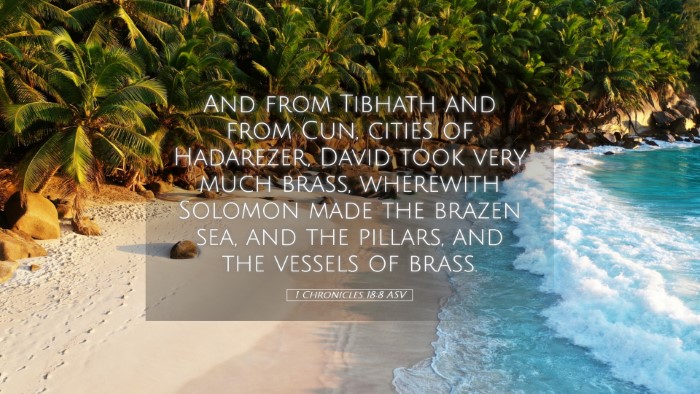 Picture 05 - 1 Chronicles 18:8 ASV Desktop Wallpaper - And from Tibhath and from Cun, cities of - Desktop Bible Verse Wallpaper