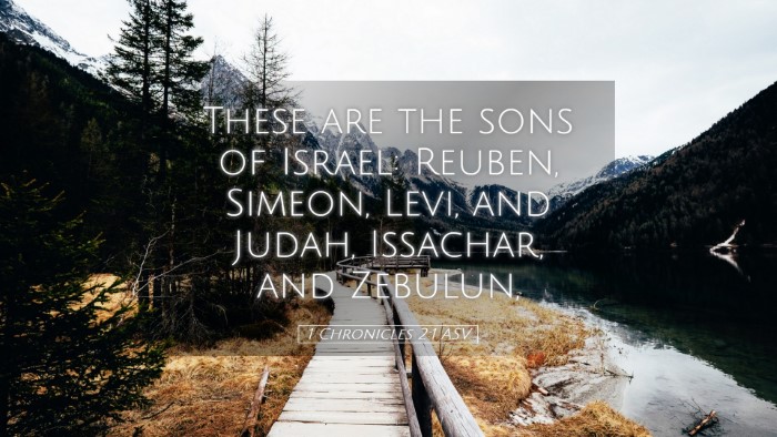 Picture 05 - 1 Chronicles 2:1 ASV Desktop Wallpaper - These are the sons of Israel: Reuben, Simeon, - Desktop Bible Verse Wallpaper