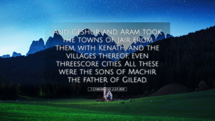 Picture 05 - 1 Chronicles 2:23 ASV Desktop Wallpaper - And Geshur and Aram took the towns of Jair from - Desktop Bible Verse Wallpaper