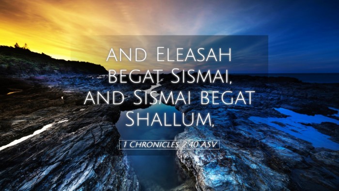Picture 05 - 1 Chronicles 2:40 ASV Desktop Wallpaper - and Eleasah begat Sismai, and Sismai begat - Desktop Bible Verse Wallpaper