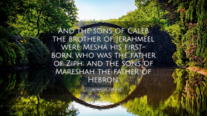 Picture 05 - 1 Chronicles 2:42 ASV Desktop Wallpaper - And the sons of Caleb the brother of Jerahmeel - Desktop Bible Verse Wallpaper