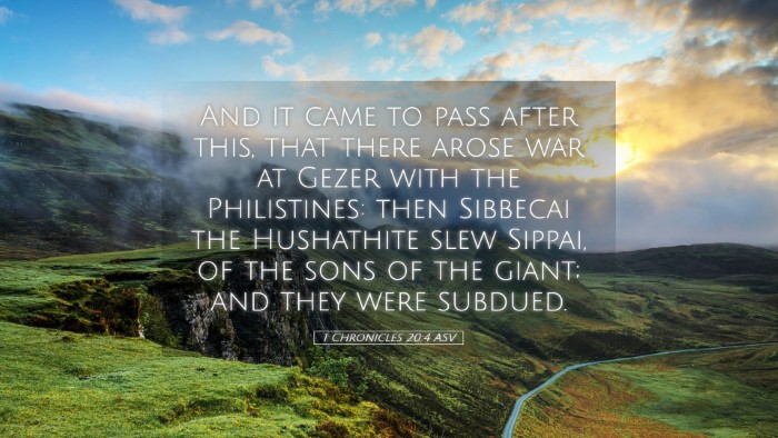 Picture 05 - 1 Chronicles 20:4 ASV Desktop Wallpaper - And it came to pass after this, that there arose - Desktop Bible Verse Wallpaper