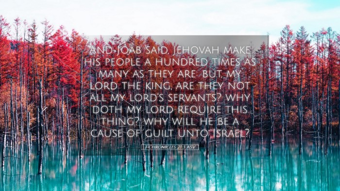 Picture 05 - 1 Chronicles 21:3 ASV Desktop Wallpaper - And Joab said, Jehovah make his people a hundred - Desktop Bible Verse Wallpaper