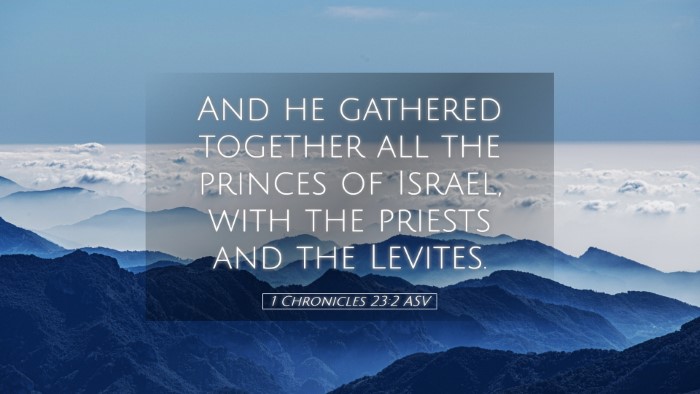 Picture 05 - 1 Chronicles 23:2 ASV Desktop Wallpaper - And he gathered together all the princes of - Desktop Bible Verse Wallpaper