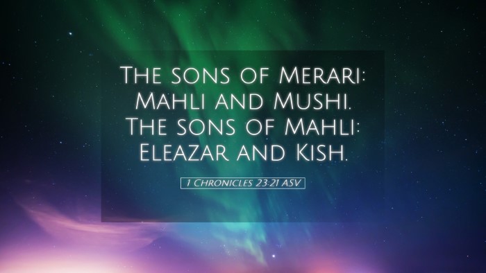 Picture 05 - 1 Chronicles 23:21 ASV Desktop Wallpaper - The sons of Merari: Mahli and Mushi. The sons of - Desktop Bible Verse Wallpaper
