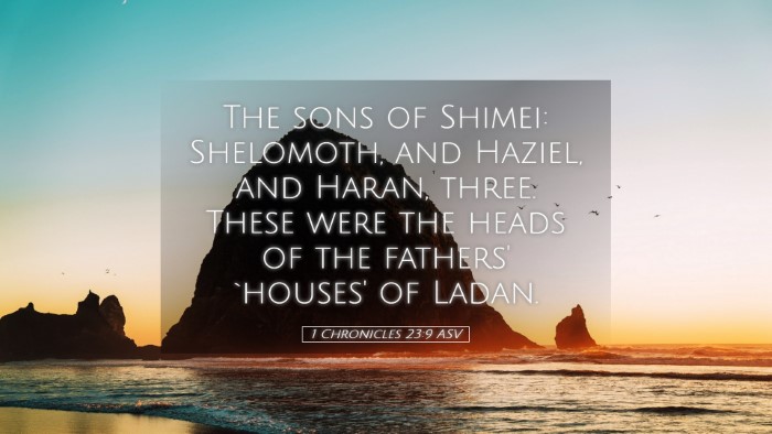 Picture 05 - 1 Chronicles 23:9 ASV Desktop Wallpaper - The sons of Shimei: Shelomoth, and Haziel, and - Desktop Bible Verse Wallpaper