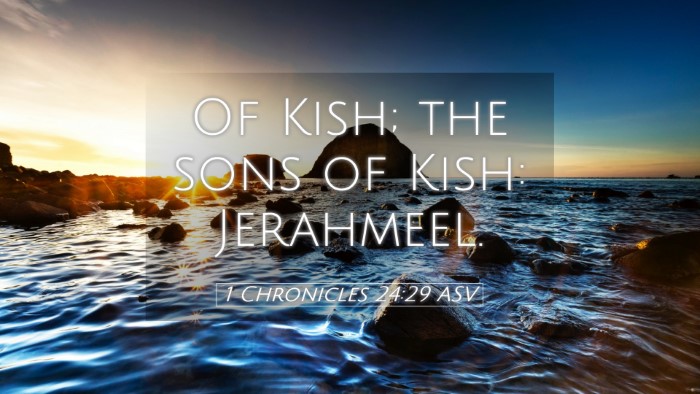 Picture 05 - 1 Chronicles 24:29 ASV Desktop Wallpaper - Of Kish; the sons of Kish: - Desktop Bible Verse Wallpaper