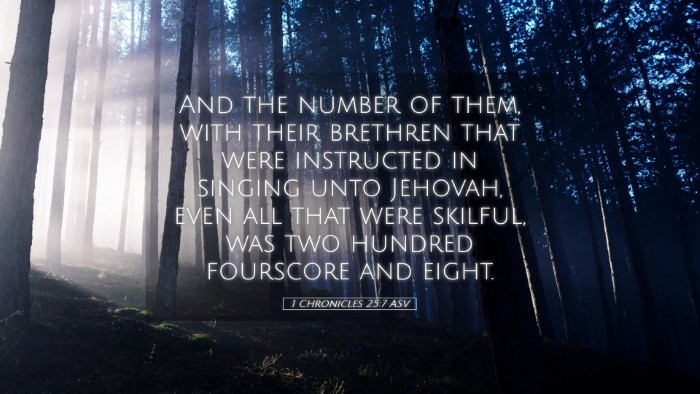 Picture 05 - 1 Chronicles 25:7 ASV Desktop Wallpaper - And the number of them, with their brethren that - Desktop Bible Verse Wallpaper