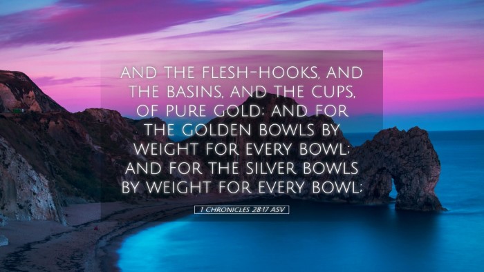 Picture 05 - 1 Chronicles 28:17 ASV Desktop Wallpaper - and the flesh-hooks, and the basins, and the - Desktop Bible Verse Wallpaper