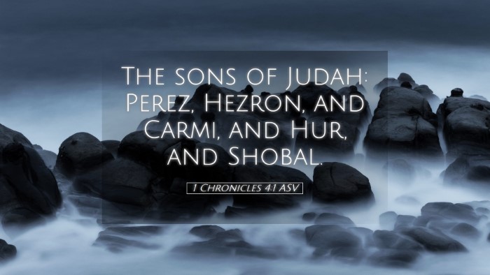 Picture 05 - 1 Chronicles 4:1 ASV Desktop Wallpaper - The sons of Judah: Perez, Hezron, and Carmi, and - Desktop Bible Verse Wallpaper
