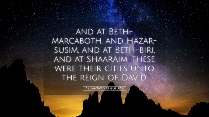 Picture 05 - 1 Chronicles 4:31 ASV Desktop Wallpaper - and at Beth-marcaboth, and Hazar-susim, and at - Desktop Bible Verse Wallpaper
