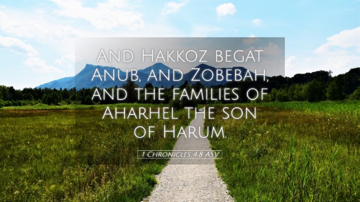 Picture 05 - 1 Chronicles 4:8 ASV Desktop Wallpaper - And Hakkoz begat Anub, and Zobebah, and the - Desktop Bible Verse Wallpaper
