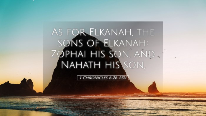 Picture 05 - 1 Chronicles 6:26 ASV Desktop Wallpaper - As for Elkanah, the sons of Elkanah: Zophai his - Desktop Bible Verse Wallpaper