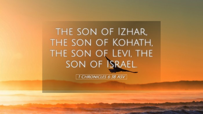 Picture 05 - 1 Chronicles 6:38 ASV Desktop Wallpaper - the son of Izhar, the son of Kohath, the son of - Desktop Bible Verse Wallpaper