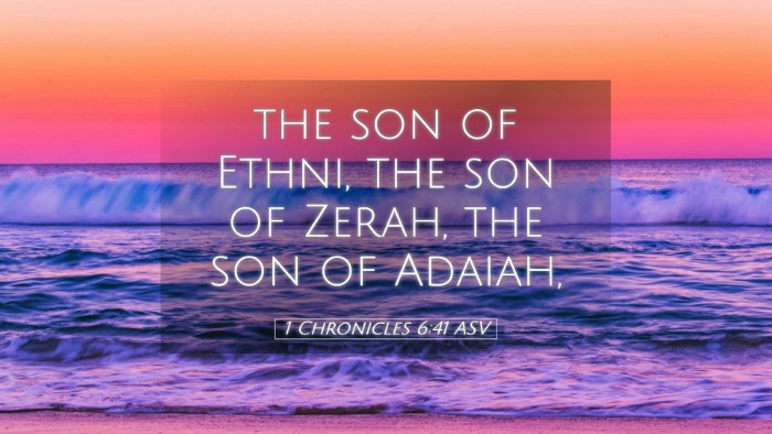 Picture 05 - 1 Chronicles 6:41 ASV Desktop Wallpaper - the son of Ethni, the son of Zerah, the son of - Desktop Bible Verse Wallpaper